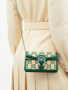 Gucci Marmont, Gucci Designer, Bag Gucci, Leather Mules, Quilted Leather, Louis Vuitton Twist Bag, Green Leather