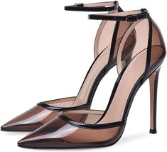 Women's Sandals with High Heel, Pointed Toe, Non-Slip Stiletto, Transparent Buckle, High Heel Sandals, Plus Size, Fashion, Party Shoes for Women : Amazon.de: Fashion Ankle Strap Pumps, High Heels Stilettos, Ankle Strap Heels, Ankle Straps, Party Shoes, Womens High Heels, High Heel Sandals, Strap Heels, Womens Heels