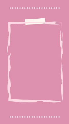 a pink background with white dots and a rectangle shaped frame on the bottom right corner