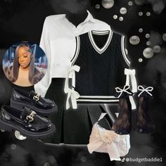 School Uniform Birthday Outfit, Black Uniform Outfits, School Girlfriend Outfit, Uniform Outfits Black Women, Cute Online Clothing Stores, Cute Professional Outfits, Uniform Outfits