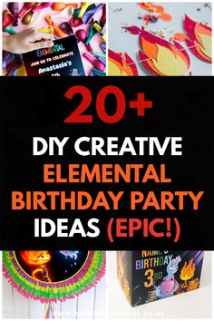 DIY Elemental birthday party ideas on a budget Elemental Movie Night Ideas, Elemental Movie Theme Dinner, Elemental Movie Birthday Party, Elemental Movie Activities, Elemental Movie Food Ideas