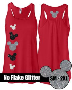 GLITTER Mickey Red Flowy Tank -- Disneyland Shirt // Disney Cinderella Castle Disney Clothing // Mickey // Disney World // Womens Clothing Disney Cinderella Castle, Castle Disney, Disneyland Shirt, Disneyland Shirts, Disney Cinderella, Disney Side, Cinderella Castle, Disney T, Kitenge