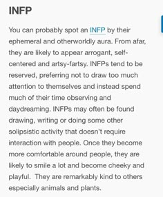 Mediator Personality, Infp Things