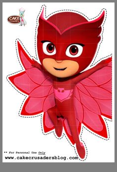 the paper doll is wearing a red costume