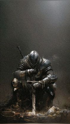 Dark Fantasy Knight, Warrior Wallpaper, Knight Fantasy, Knight Aesthetic, Knight Wallpaper, Dark Souls Wallpaper, Dark Souls 2, Knight Tattoo