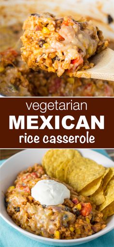 mexican rice casserole with meat and vegetables