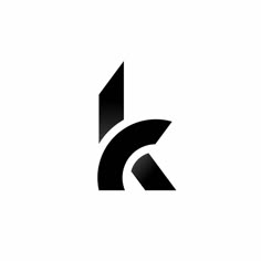 a black and white logo with the letter k