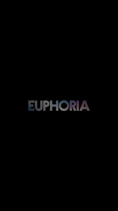 the euphoria logo on a black background