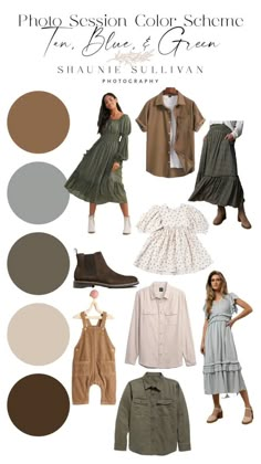 the color scheme for this dress is brown and green