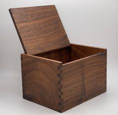 a wooden box that is sitting on a table