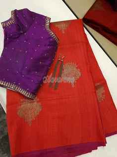 Red Sari Blouse Designs, Red Saree Blouse Color Combinations, Saree Blouse Color Combinations, Red Saree Blouse Design, Red Saree Blouse, Tussar Saree, Saree Blouse Neck Designs, Fashionable Saree Blouse Designs, Sari Blouse Designs