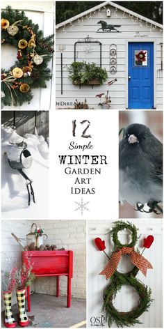 twelve simple winter garden art ideas to make it look like they are out of the woods