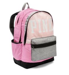 Vs Pink Backpack, Pink Backpack Victoria Secret, College Tote, Victoria Secret Backpack, Victoria Secret Pink Logo, Pink Campus, Campus Backpack, Laptop Travel, Rolling Backpack