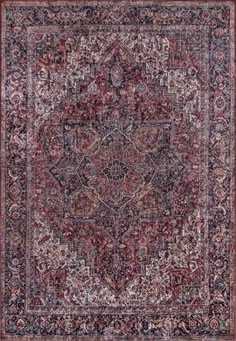 Joss & Main Emelia Power Loom Burgundy Rug | Wayfair Jules Merlot Rug, Burgundy Rug Runner, Dark Mauve Area Rug Living Rooms, Burgendy Rugs, Burgundy Traditional Rug, Burghandy Rug, Burgundy Pink Gray Bedroom, Ruggable Oxblood, Pink Rugs Bedroom