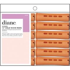 Diane Long Cold Wave Perm Rods - Tangerine 3/4 / 12 Pack What Size Perm Rods To Use, Cold Wave Perm, Wave Perm, Spa Prices, Perm Rods, Tight Curls, Rubber Band, Perm, Hair Types