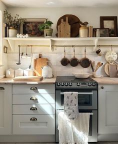 the kitchen is clean and ready to be used as a cook's counter top