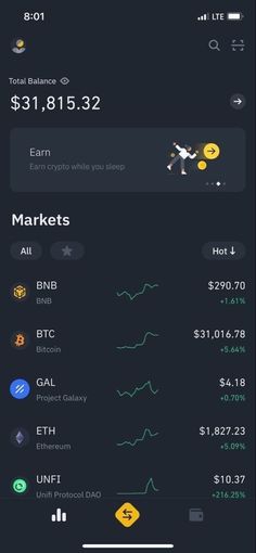 an iphone screen showing the price and options for crypt