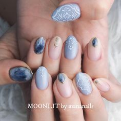 Winter Nail Colors, Boho Nails, Aesthetic Nail, Cute Nail Art, Winter Nail, Nail Art Inspiration, Nail Arts, Love Nails, Mani Pedi