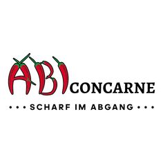 the logo for concarne scharf im argang, with peppers on it