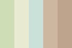 the color scheme for this wallpaper is pale, light green and dark beiges