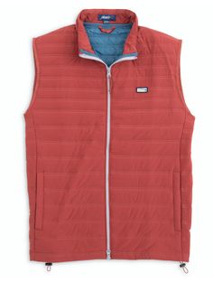 ~* New Johnnie-O Hatteras Quilted Puffer Vest Jacket Size XXL *~ * **New with price tag and never worn. * Brand ~ Johnnie-O * Style ~ Hatteras Quilted Puffer Vest Jacket * Style # JMVT1520 * Size ~ XXL * Color ~ Red rock  * 2-way zip front quilted puffer vest * Magnetic closure pockets * Waist cinch * Netted interior pocket system * Signature patch on chest * 50% nylon 50% polyester interior: 100% polyester filling: 100% polyester * Machine wash Casual Fitted Outerwear For Outdoor Activities, Fitted Winter Vest For Outdoor Activities, Casual Midweight Solid Color Outerwear, Casual Solid Midweight Outerwear, Casual Midweight Outerwear, Fitted Casual Vest For Cold Weather, Casual Midweight Fleece-lined Outerwear, Casual Midweight Outerwear With Fleece Lining, Casual Midweight Outerwear For Cold Weather