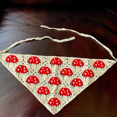 Brand New And Never Used. Message Me If You Want To Combine Orders So You Only Pay Shipping Once! Mushroom Bandana Crochet, Crocheted Mushroom, Hair Bandana, Mushroom Hair, Bandana Colors, Crochet Mushroom, Bandana Hairstyles, Red White, Red And White