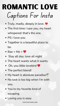 romantic love quotes for him and her with hearts on the back, in black and white