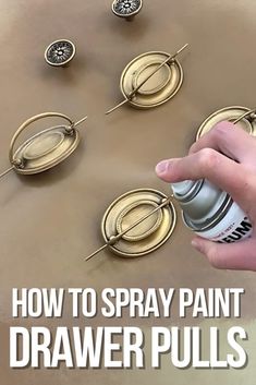 how to spray paint drawer pulls