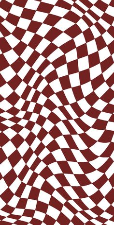 an abstract red and white checkered background with wavy lines in the shape of squares