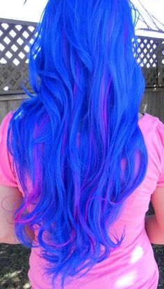 Blue And Purple Hair, Blue Hair Dye, Bright Blue Hair, Hair Colorful, Dyed Hair Blue, Bonnie Wright