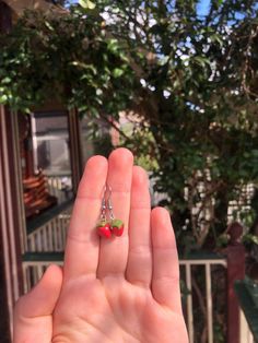 the sweetest little strawberry earrings handmade by me from polymer clay and stainless steel earring hooks, perfect for everything! they are light weight and decently durable though not water proof.   check my shop for details about postage :) Strawberry Clay Earrings, Dessert Jewelry, Clay Strawberry, Strawberry Earrings, Avocado Seed, Christmas Deals, Earring Hooks, Stainless Steel Earrings, Water Proof