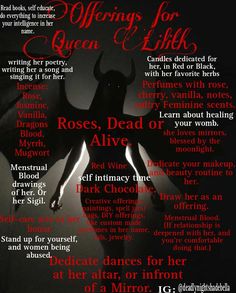 a poster with the names of different types of women in red and black text on it