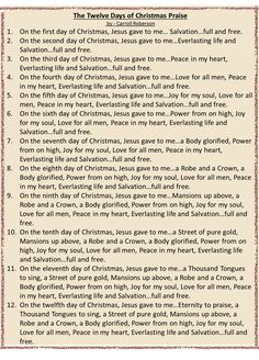 the twelve days of christmas prayer for children and adults with an image of santa claus