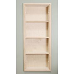 Fox Hollow Furnishings Aiden 14 x 36 Unfinished Recessed Sloane Wall Niche With Plain Back and Three Shelves Between Studs Shelves, Recessed Wall Shelves, Recessed Wall Niche, Wall Cubbies, Bathroom Wood Shelves, Niche Wall, Built In Cabinet, Wall Niche, Recessed Wall