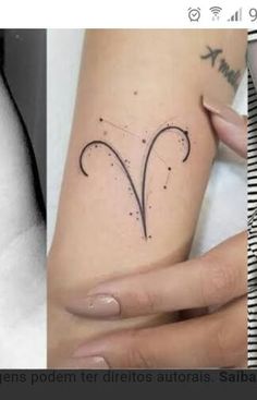 two pictures one with a tattoo and the other with a heart