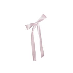 a pink ribbon tied to the side of a white wall with a bow on it