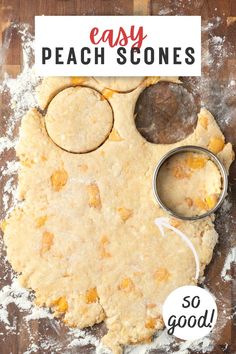 This easy Peach Scones recipe is the perfect way to start your day with a smile, especially when it’s peach season! Grab some fresh peaches, cream cheese, and simple ingredients to make the best soft homemade scones to pair with your morning breakfast coffee or afternoon cup of tea this summer. Fresh Peach Scones Recipe, Peach Scones Recipe Homemade, Peach Sourdough Scones, Fresh Peach Scones, Easy Peach Recipes Simple, Home Made Scones, Peach Scones Recipe Easy, Peaches Breakfast Recipes, Recipes For Fresh Peaches