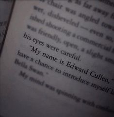 an open book with the words'my name is edward cutler, have a chance to introduce my self '