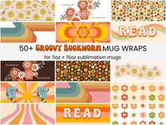 50 + grooy bookmark mug wraps for fizz and sublimation mugs