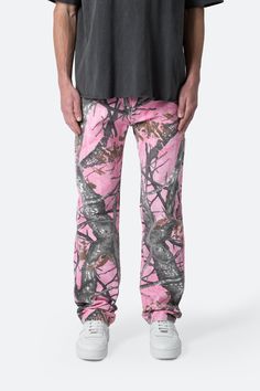 the V603 Camo Carpenter Pants are designed with our new V fit which is relaxed throughout, features a vintage wash and constructed from custom developed hunting camo fabric with a pink base.  details relaxed fit throughout* 100% cotton extended inseam model is 6’1, 140 lbs and wears a size 30 *note: this denim is not constructed with stretch or spandex Pink Clothes Men, Custom Pants, Camo Fabric, Layered Hoodie, Hunting Camo, 140 Lbs, Amazon Clothes, Sherpa Pullover, Camo Pants