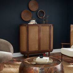 a living room filled with furniture and decor