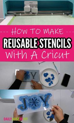 how to make reusable stencils with a cricut