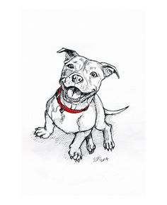 a drawing of a dog sitting on the ground with its mouth open and tongue out