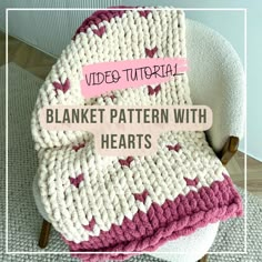 Create a DIY Heart Blanket - The Perfect Handmade Gift Full of Love and Warmth 🧶❤️ Looking for a unique DIY gift that expresses your love? Our Heart Blanket Tutorial video is exactly what you need! This step-by-step video guide will help you create a cozy, romantic blanket that is more than just a craft project - it's a personal expression of warmth, care, and connection. Whether you're a seasoned knitter or new to crafting, this blanket is designed to be both easy and meaningful. Please Note: This is a video tutorial file, not a ready-made blanket. What's Included in the Heart Blanket Tutorial Video? 🌟 Step-by-Step Video Instructions: Our heart blanket video tutorial is designed to make the process simple, with clear, visual instructions you can follow at your own pace. 🧮 Stitch Spacin Heart Throw Blanket, Heart Chunky Blanket, Handmade Knit Blanket, How To Finger Knit A Blanket, Puffy Yarn Blanket, Crochet Heart Blanket Free Pattern, Hand Knit Blanket Pattern, Chunky Yarn Baby Blanket, Chunky Baby Blanket Crochet Pattern