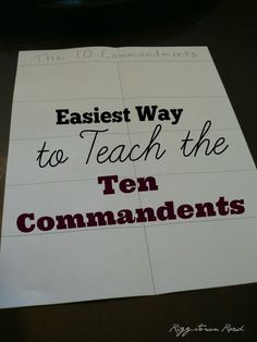 an easy way to teach the ten commandments