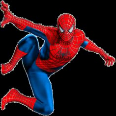 a man in a spider - man suit is flying through the air with his arms outstretched