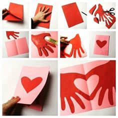 Bricolage fête des mères pour tout petit carte fête des mères personnalisée motif coeur empreintes de mains Valentine Crafts For Kids, Ipad Wallpapers, Mors Dag, Thanksgiving Cards, Mothers Day Crafts, Preschool Art, If You, Valentine Crafts, You Can