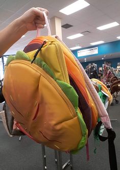 Steven Universe Backpack, Pastel Space Aesthetic Outfit, Hamburger Backpack, Cheeseburger Backpack, Weird Items, Funky Purses, Cool Bags, Funky Bags, Unique Backpacks