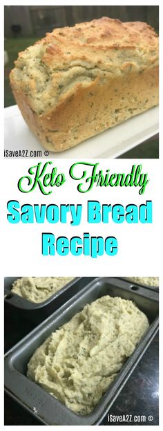 the recipe for keto friendly savory bread is ready to be eaten