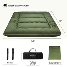 an image of a dog bed with the measurements for it and instructions on how to use it